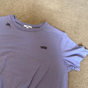 Purple Vans Logo Shirt with Tie in Front